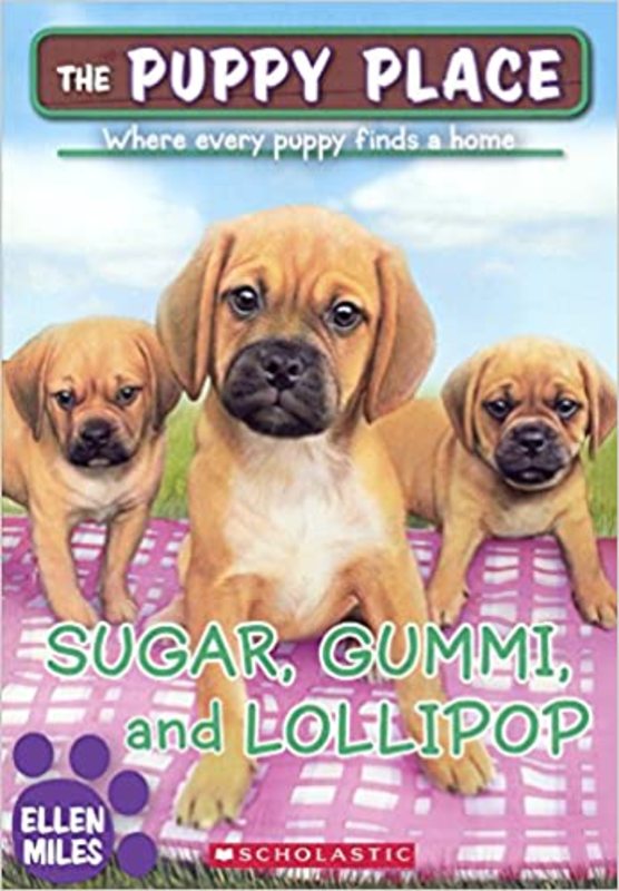 Book cover for "Sugar, Gummi, and Lollipop" by Ellen Miles