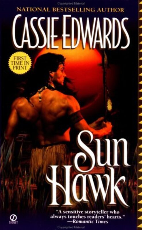 Book cover for "Sun Hawk" by Cassie Edwards