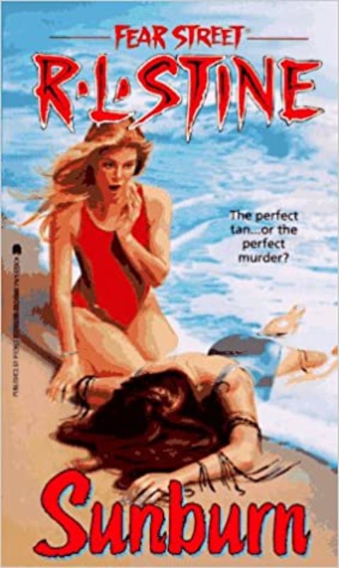 Book cover for "Sunburn" by R.L. Stine