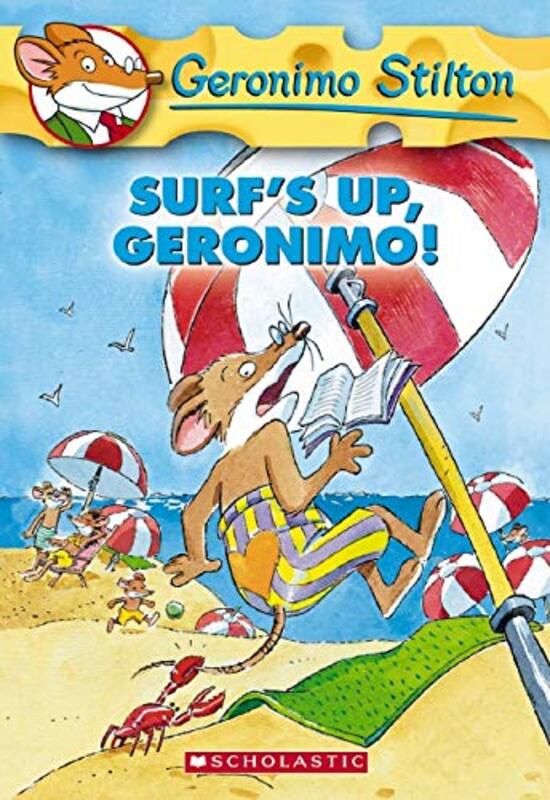 Book cover for "Surf's Up, Geronimo!" by Elisabetta Dami