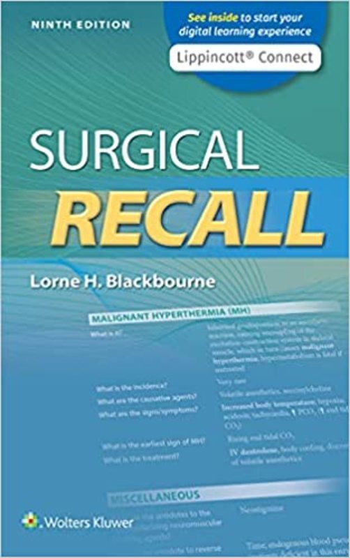 Book cover for "Surgical Recall" by Lorne Blackbourne
