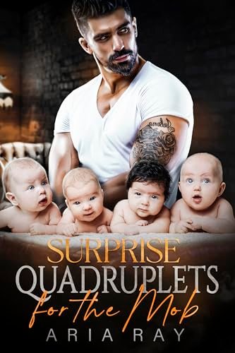 Book cover for "Surprise Quadruplets for the Mob" by Aria Ray