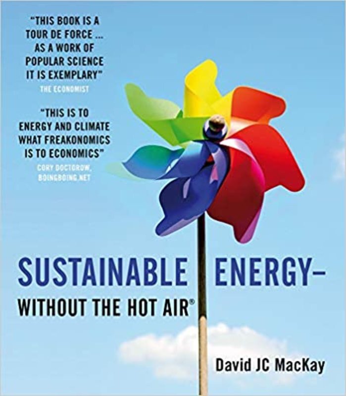 Book cover for "Sustainable Energy" by David JC MacKay