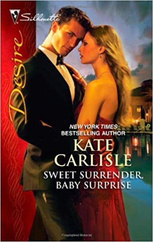 Book cover for "Sweet Surrender, Baby Surprise" by Kate Carlisle