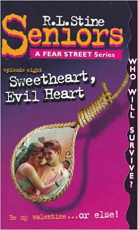 Book cover for "Sweetheart, Evil Heart" by R.L. Stine