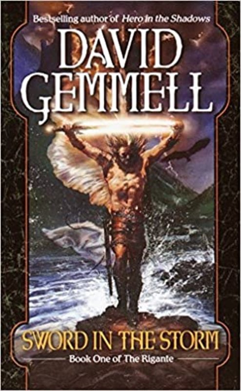 Book cover for "Sword in the Storm" by David Gemmell