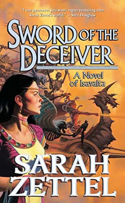 Book cover for "Sword of the Deceiver" by Sarah Zettel