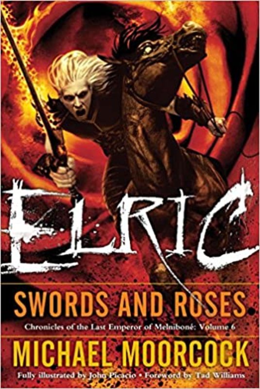 Book cover for "Swords and Roses" by Michael Moorcock