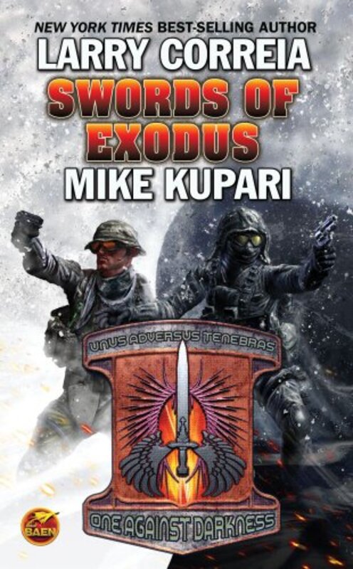 Book cover for "Swords of Exodus" by Larry Correia
