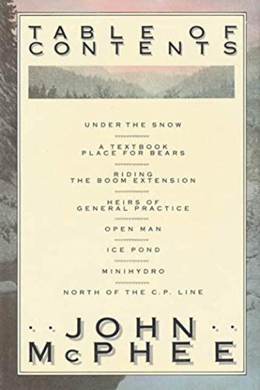 Book cover for "Table of Contents" by John McPhee