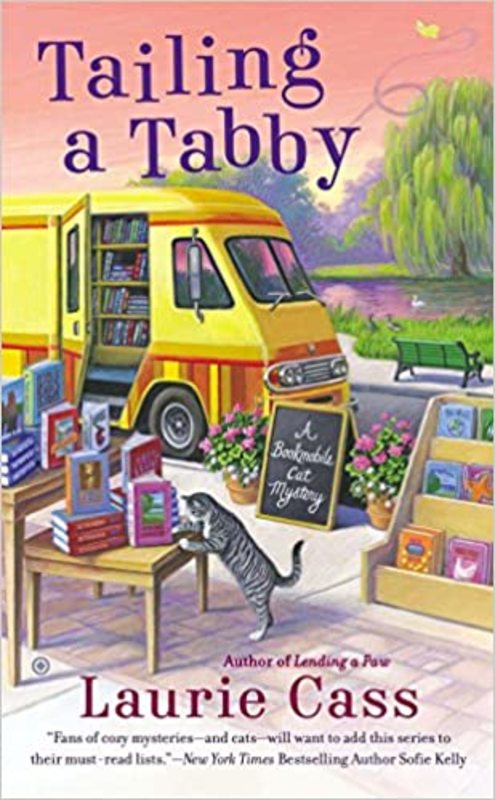 Book cover for "Tailing a Tabby" by Laurie Cass