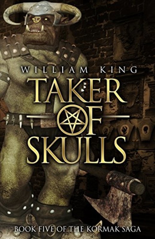 Book cover for "Taker of Skulls" by William King