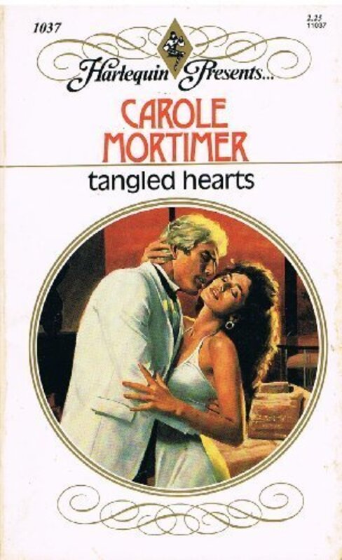 Book cover for "Tangled Hearts" by Carole Mortimer