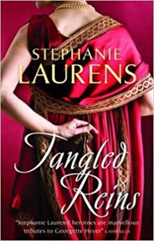 Book cover for "Tangled Reins" by Stephanie Laurens