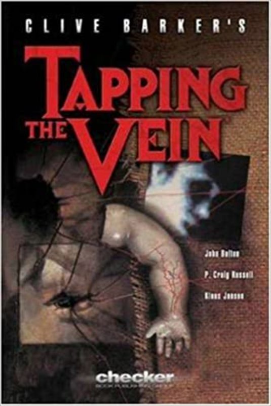 Book cover for "Tapping the Vein" by Clive Barker