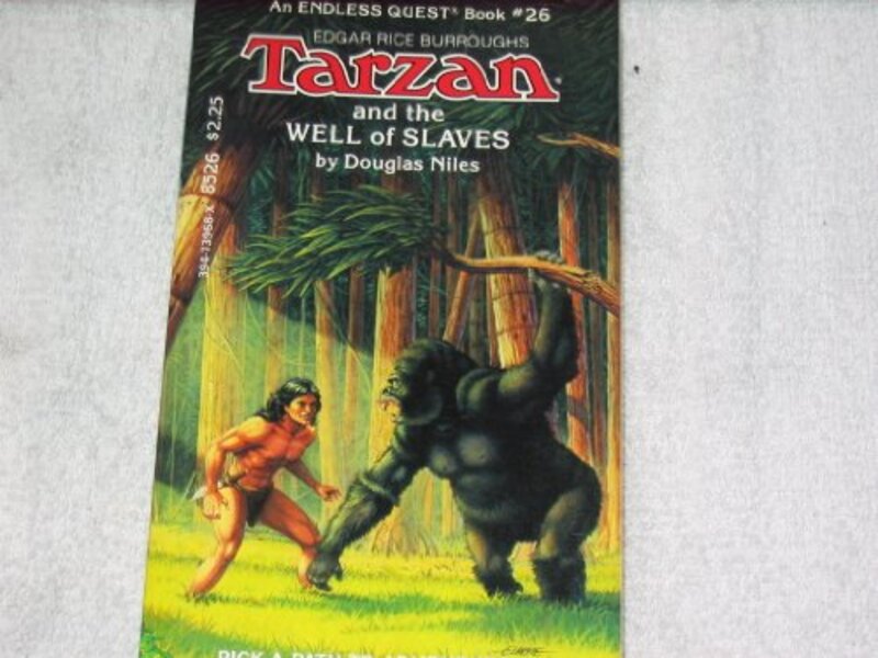 Book cover for "Tarzan And The Well Of Slaves" by Douglas Niles
