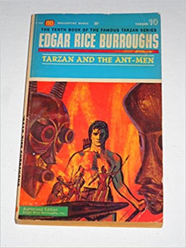 Book cover for "Tarzan and the Ant Men" by Edgar Rice Burroughs