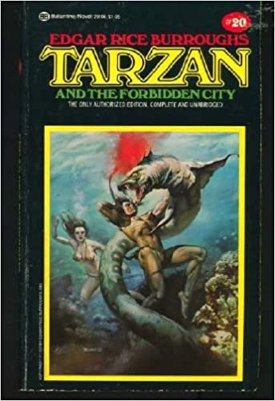 Book cover for "Tarzan and the Forbidden City" by Edgar Rice Burroughs