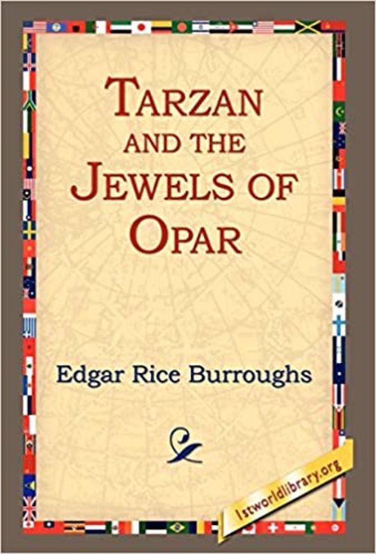 Book cover for "Tarzan and the Jewels of Opar" by Edgar Rice Burroughs