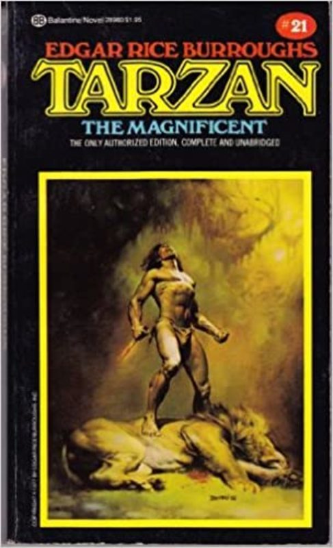 Book cover for "Tarzan the Magnificent" by Edgar Rice Burroughs