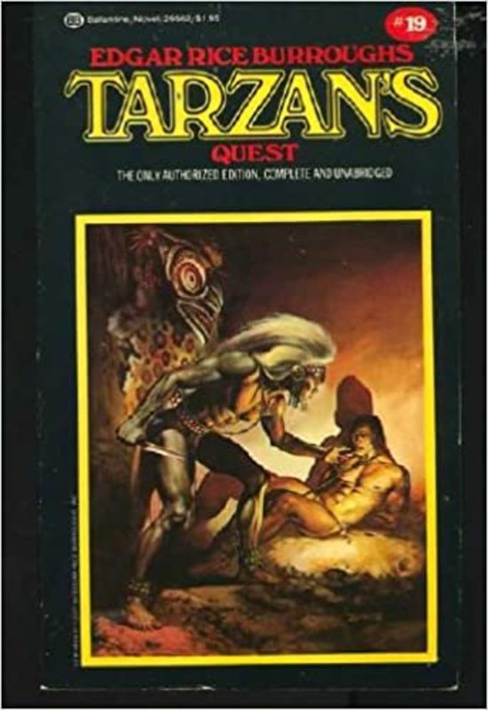 Book cover for "Tarzan's Quest" by Edgar Rice Burroughs