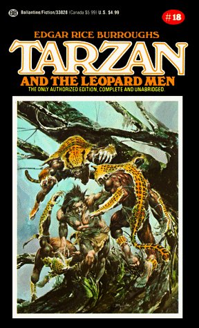 Book cover for "Tarzan and the Leopard Men" by Edgar Rice Burroughs