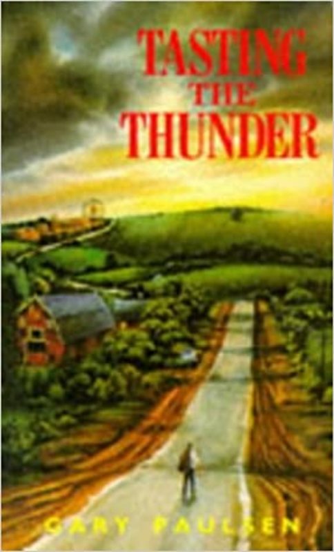 Book cover for "Tasting the Thunder" by Gary Paulsen