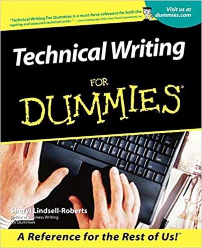 Book cover for "Technical Writing For Dummies" by Sheryl Lindsell-Roberts