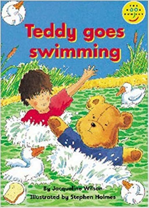 Book cover for "Teddy Goes Swimming" by Jacqueline Wilson