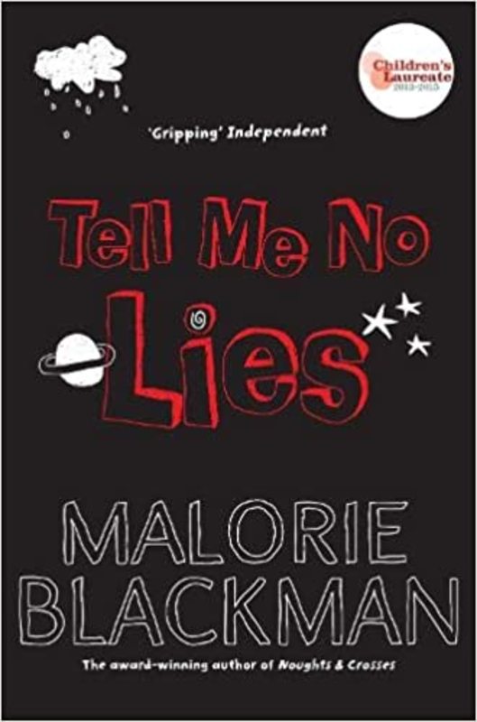 Book cover for "Tell Me No Lies" by Malorie Blackman