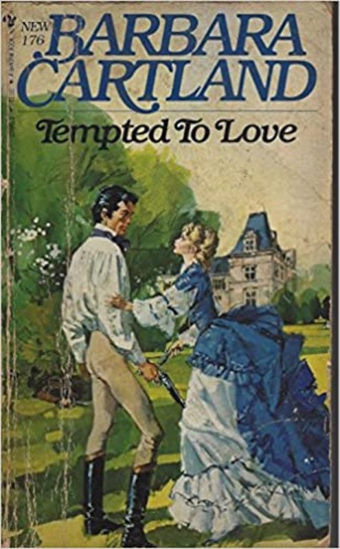 Book cover for "Tempted to Love" by Barbara Cartland
