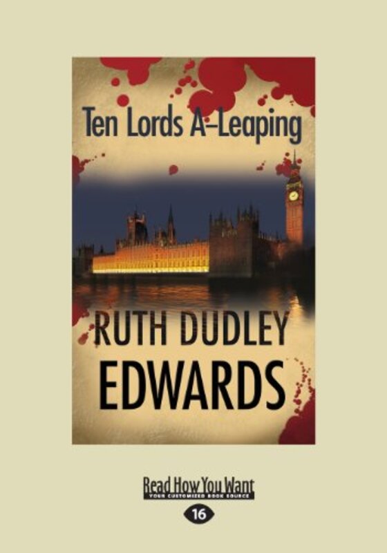 Book cover for "Ten Lords A-Leaping" by Ruth Dudley Edwards