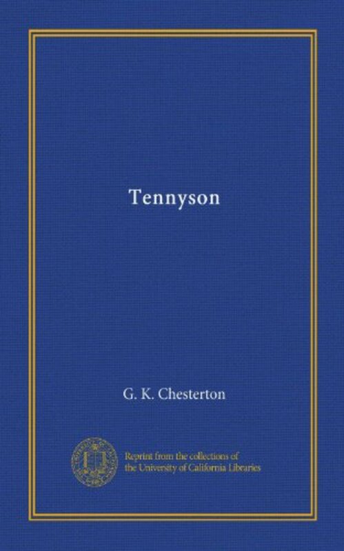 Book cover for "Tennyson" by Gilbert Keith Chesterton