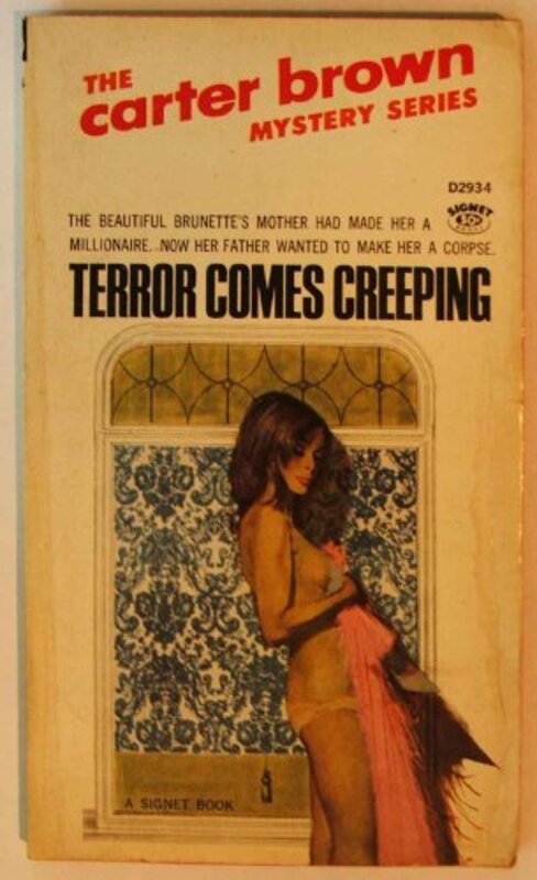 Book cover for "Terror Comes Creeping" by Carter Brown