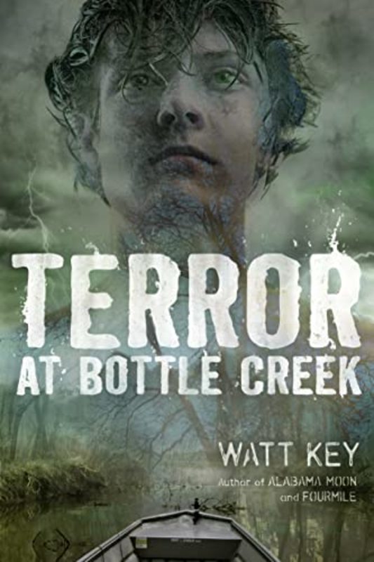 Book cover for "Terror at Bottle Creek" by Watt Key