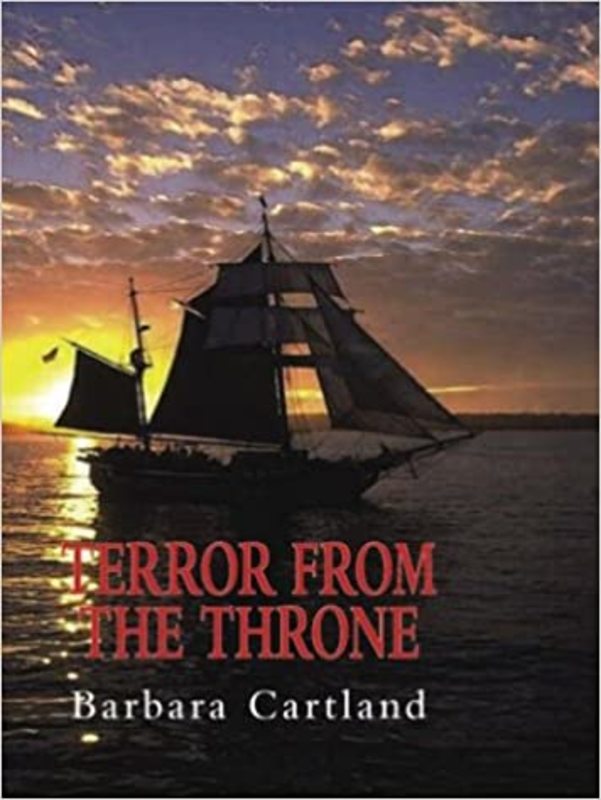 Book cover for "Terror from the Throne" by Barbara Cartland