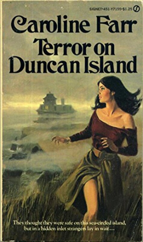 Book cover for "Terror on Duncan Island" by Carter Brown