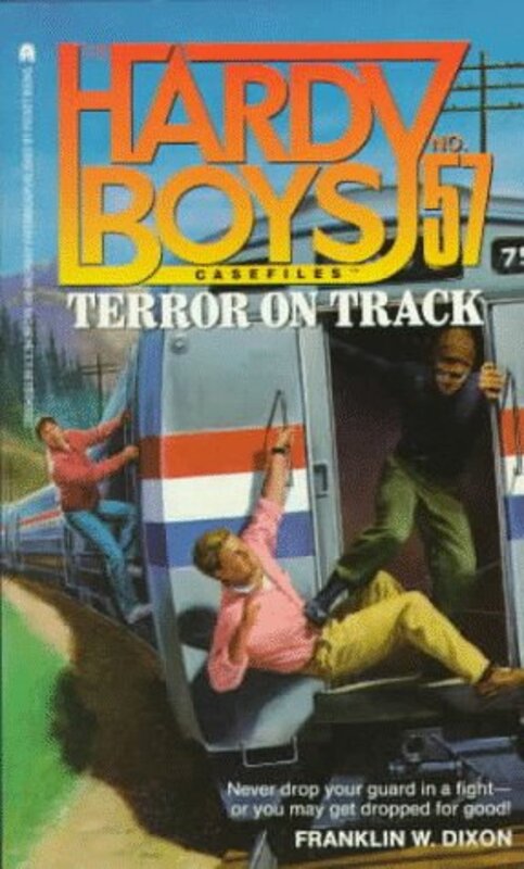 Book cover for "Terror on Track" by Franklin W Dixon