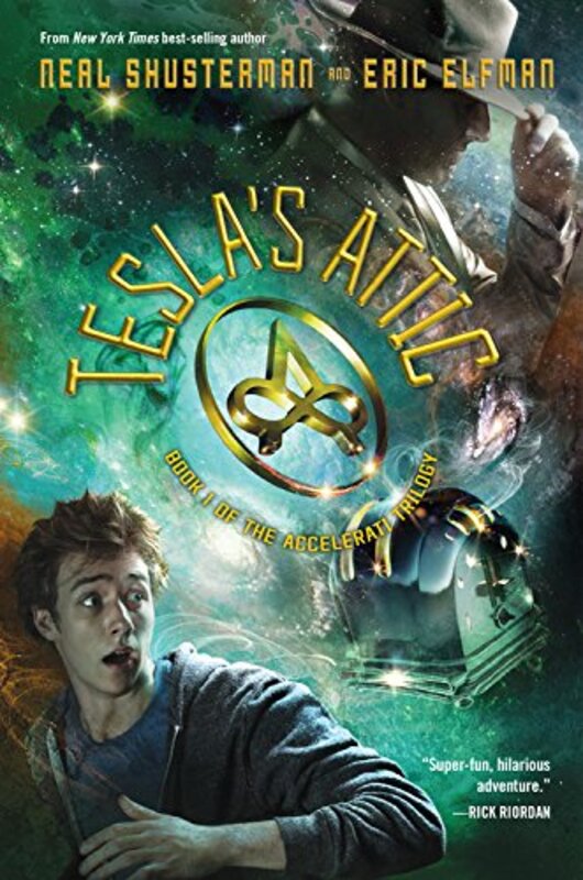 Book cover for "Tesla's Attic" by Neal Shusterman