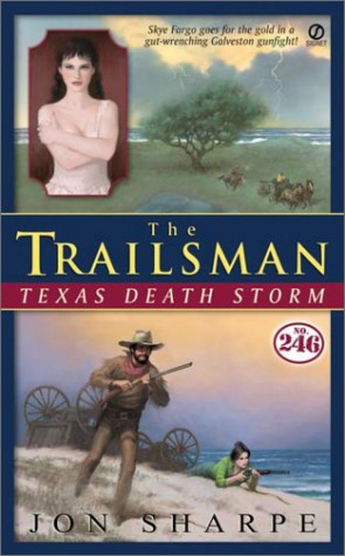 Book cover for "Texas Death Storm" by Jon Sharpe
