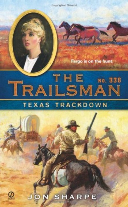 Book cover for "Texas Trackdown" by Jon Sharpe