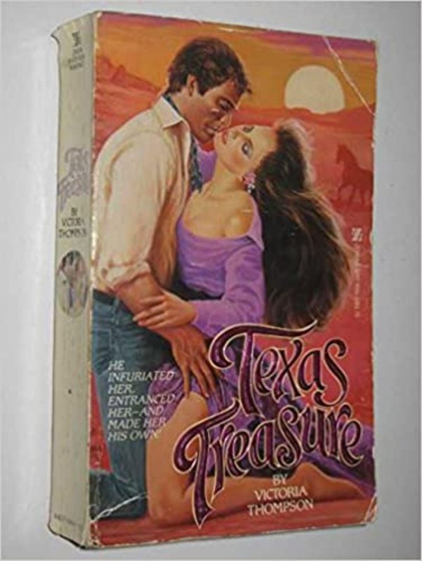 Book cover for "Texas Treasure" by Victoria Thompson