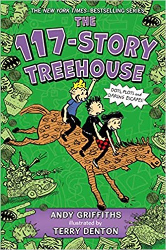Book cover for "The 117-Story Treehouse" by Andy Griffiths