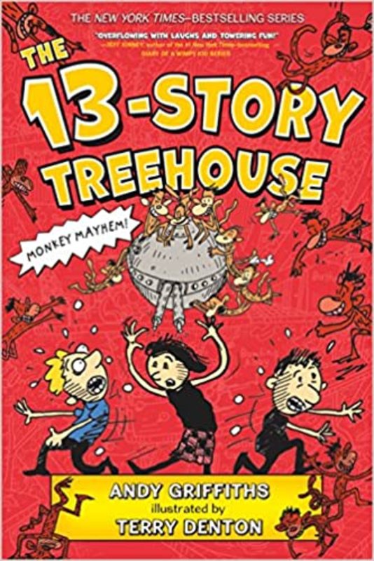 Book cover for "The 13-Story Treehouse" by Andy Griffiths