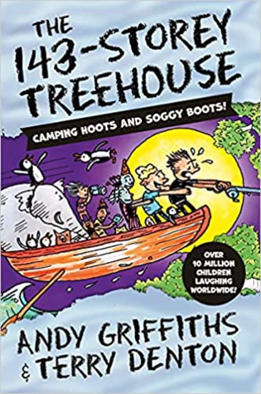 Book cover for "The 143-Storey Treehouse" by Andy Griffiths