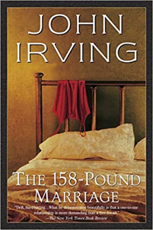 Book cover for "The 158-Pound Marriage" by John Irving