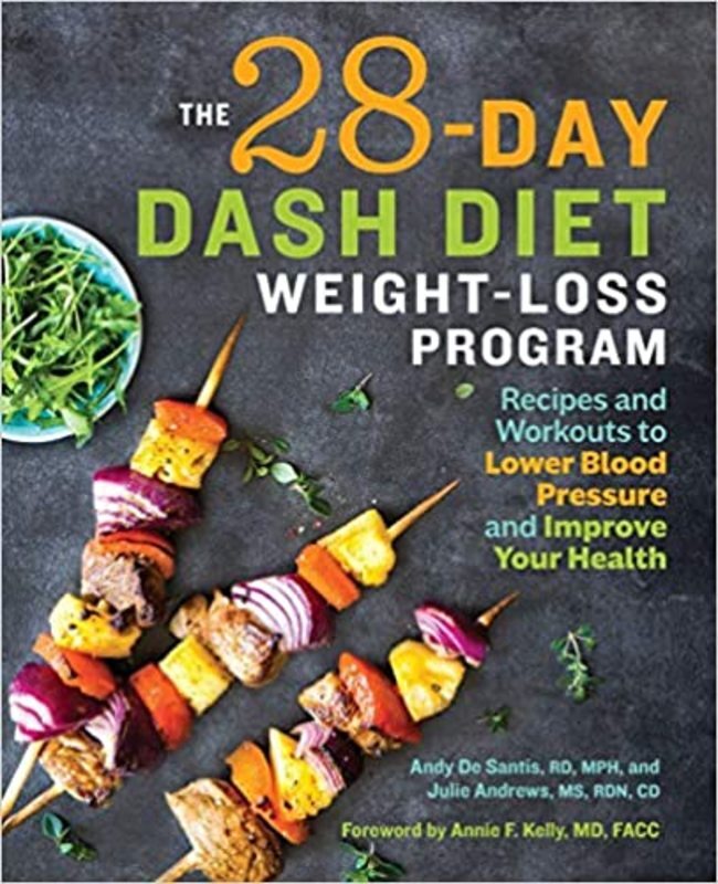 Book cover for "The 28 Day DASH Diet Weight Loss Program" by Andy De Santis RD MPH