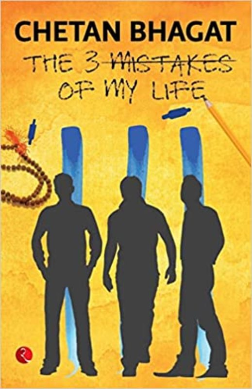 Book cover for "The 3 Mistakes of My Life" by Chetan Bhagat