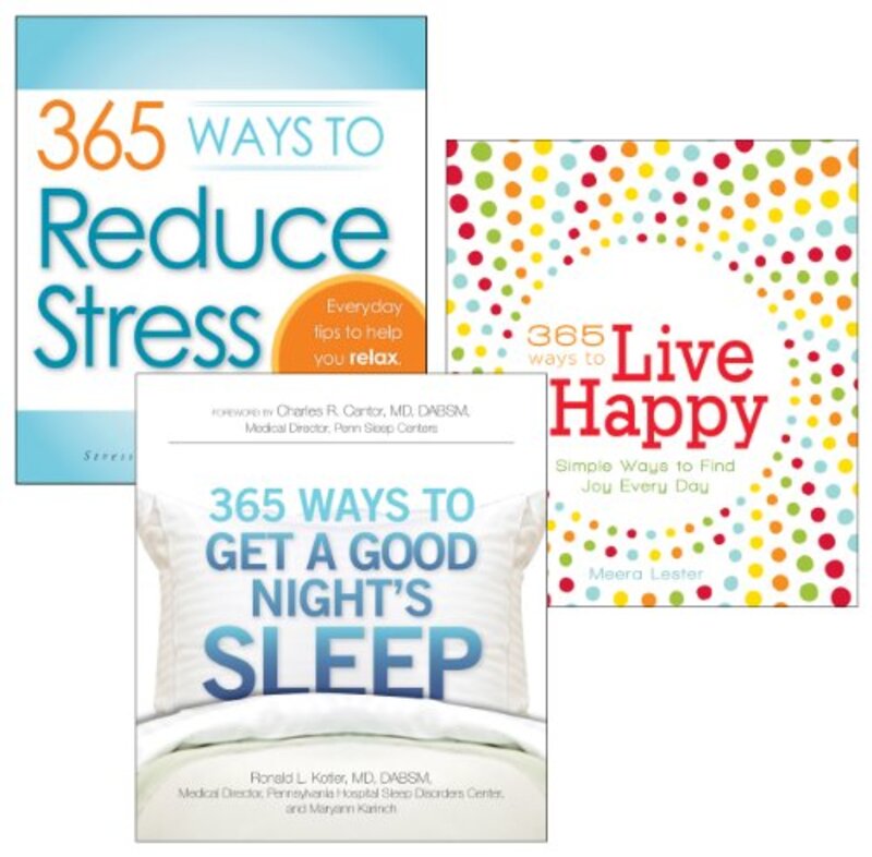 Book cover for "The 365 Ways to Relax Bundle" by Meera Lester