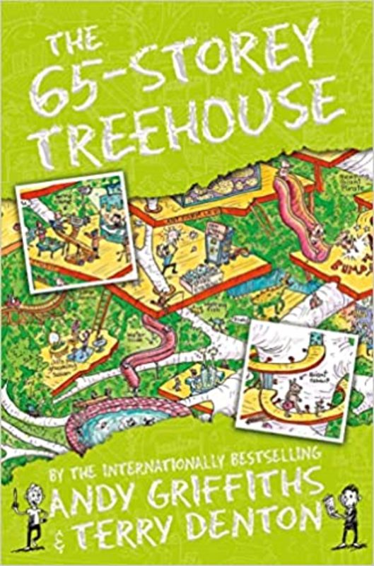 Book cover for "The 65-Storey Treehouse" by Andy Griffiths